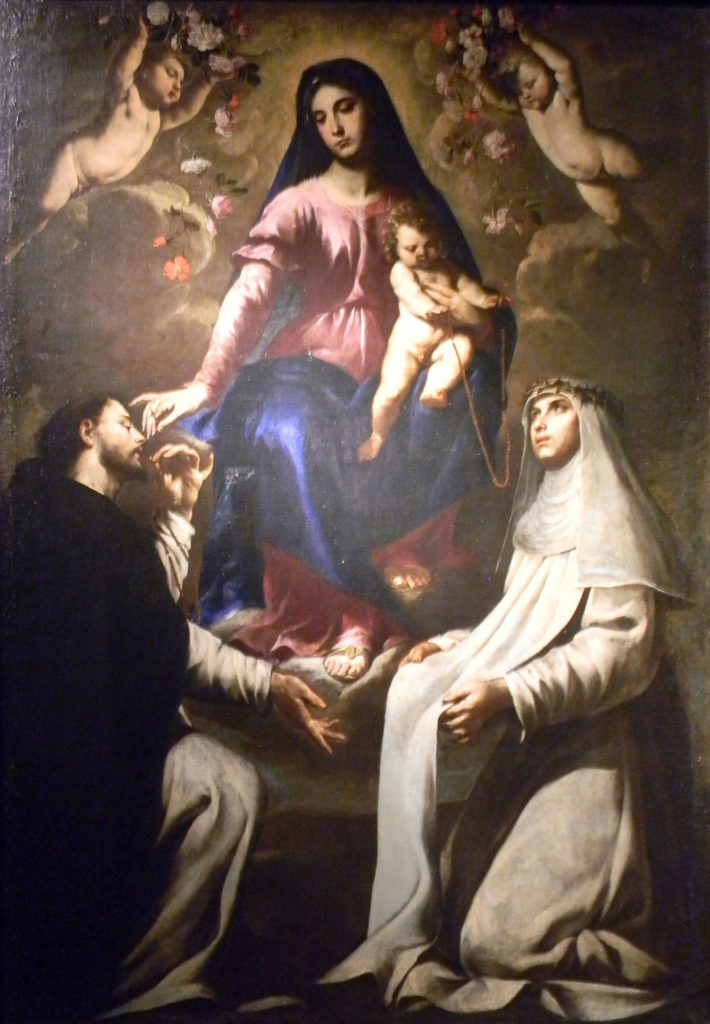 アンドレア・バッカロ「ロザリオのマドンナと聖ドメニコとカテリーナ」